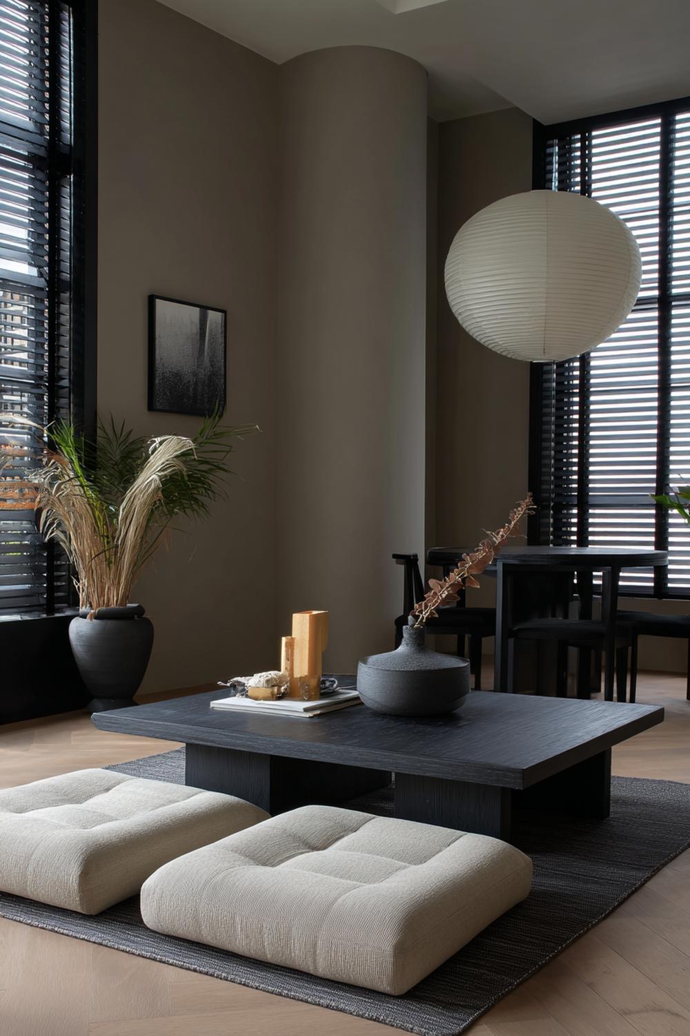 4. Japandi interiors met tatami-inspiratie en lage salontafel