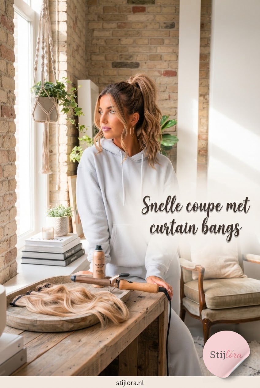 Snelle coupe met curtain bangs