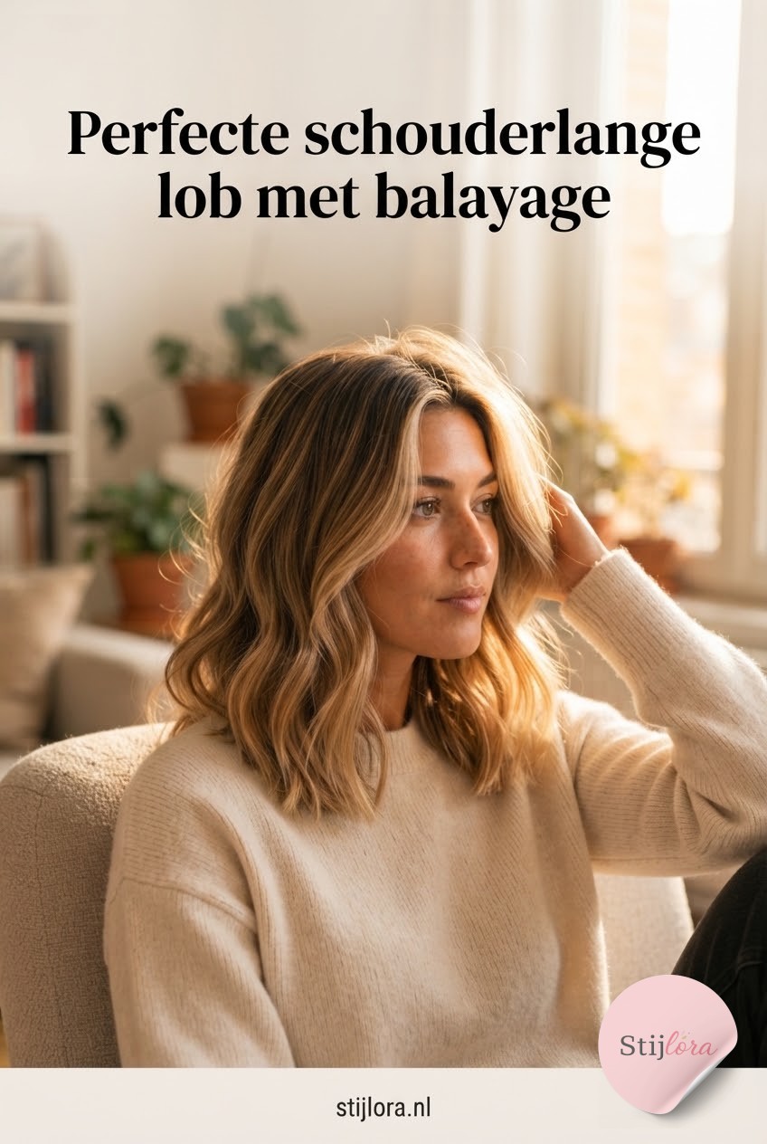 Perfecte schouderlange lob met balayage