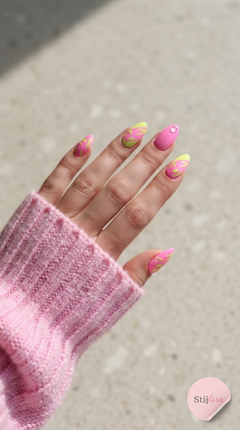 Blauwe edgy nagels met karakter