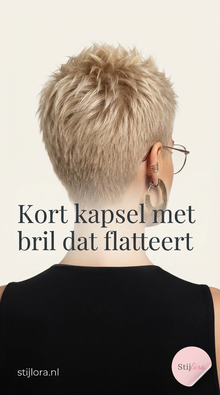 Kort kapsel met bril dat flatteert