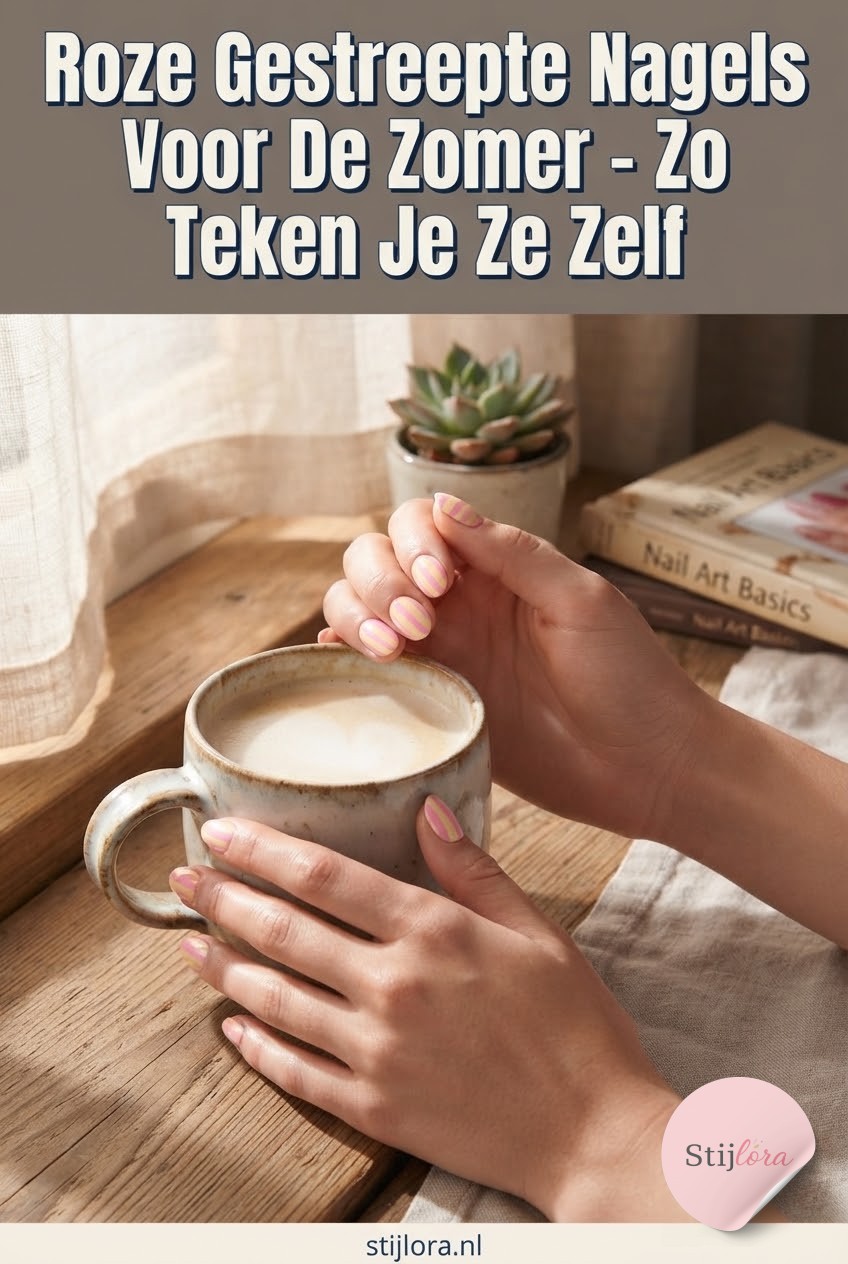 Roze Gestreepte Nagels Voor De Zomer - Zo Teken Je Ze Zelf,