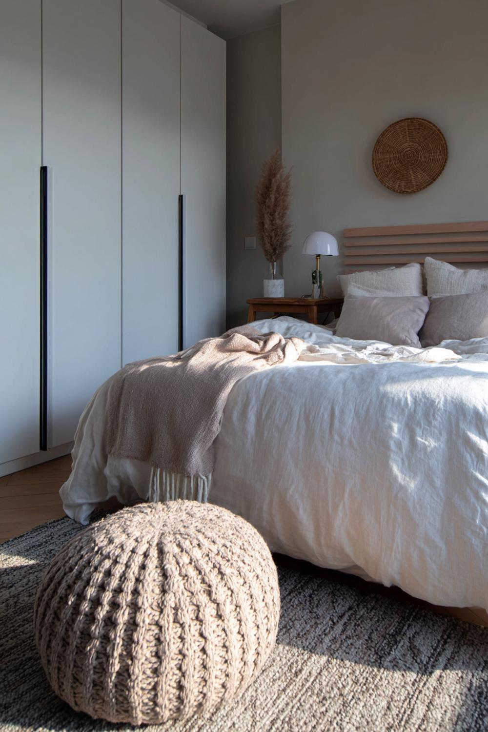 2. Room ideas bedroom in Japandi stijl met hout en linnen